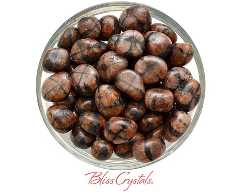 Chiastolite tumbled stone - 1,